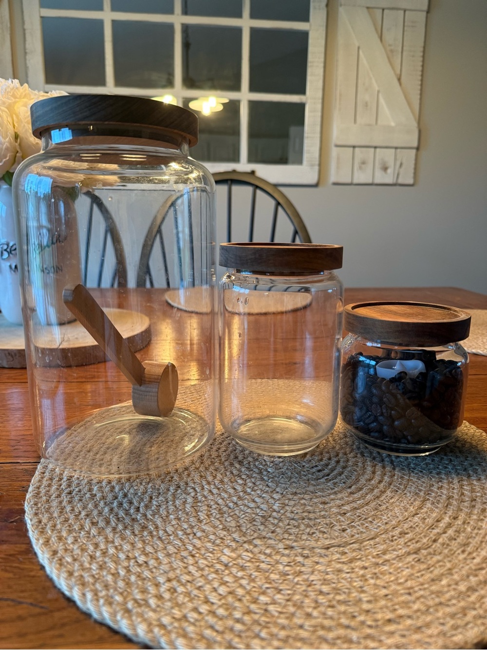 Set of 3 Glass Storage Containers with Airtight Lids